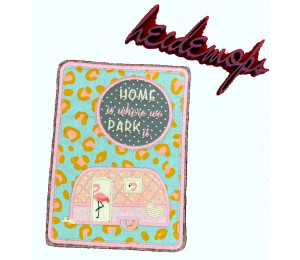 Stickdatei ITH - MugRug "Home is where we park it" Camping